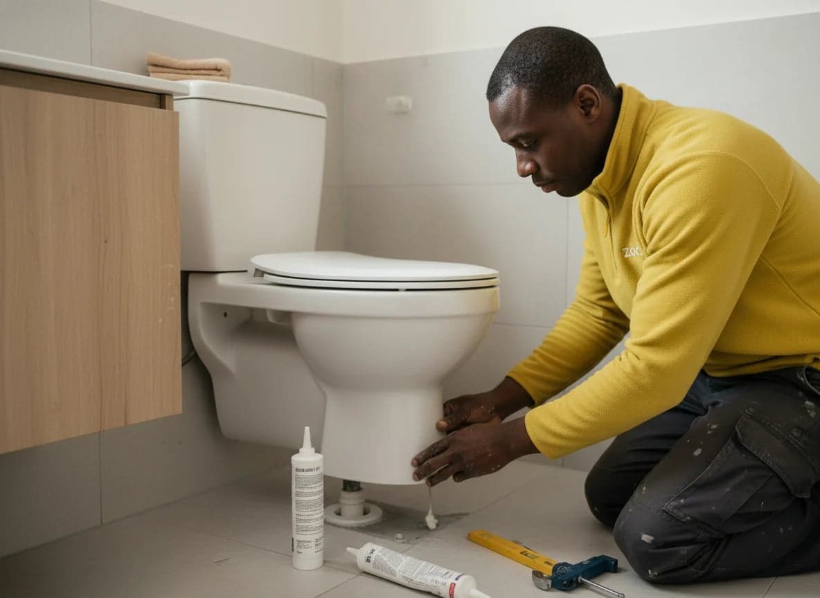 Spoedmonteur van LoodgieterService Met Spoed installeert en repareert toilet 24/7 met vaste prijs